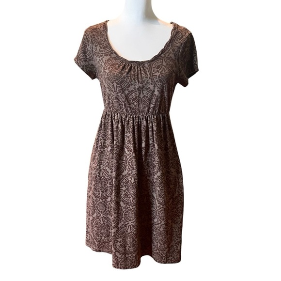 Sonoma Life Cotton Dress in Earth Tone Pattern women’s size M - Picture 1 of 5